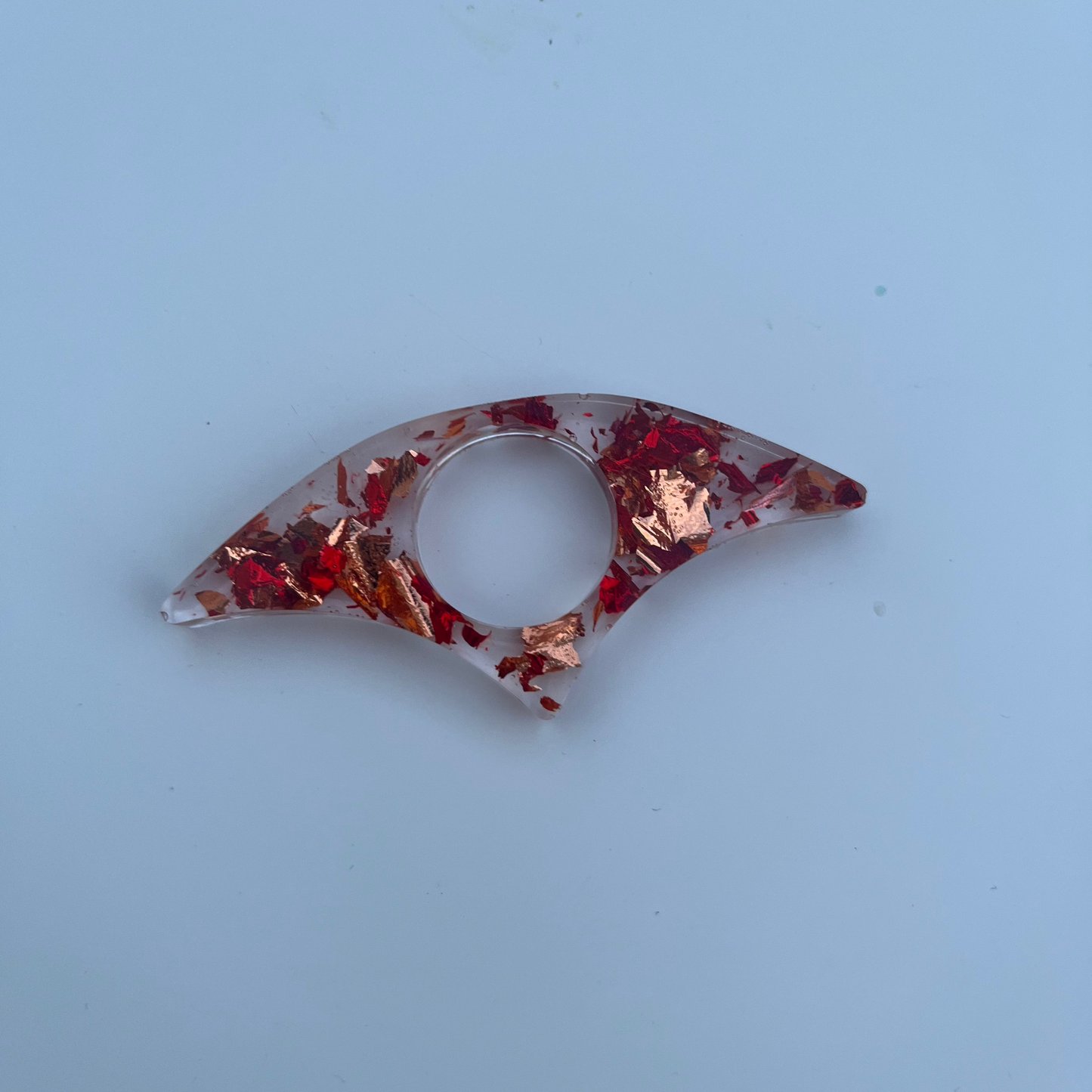 Bague de lecture rouge et champagne