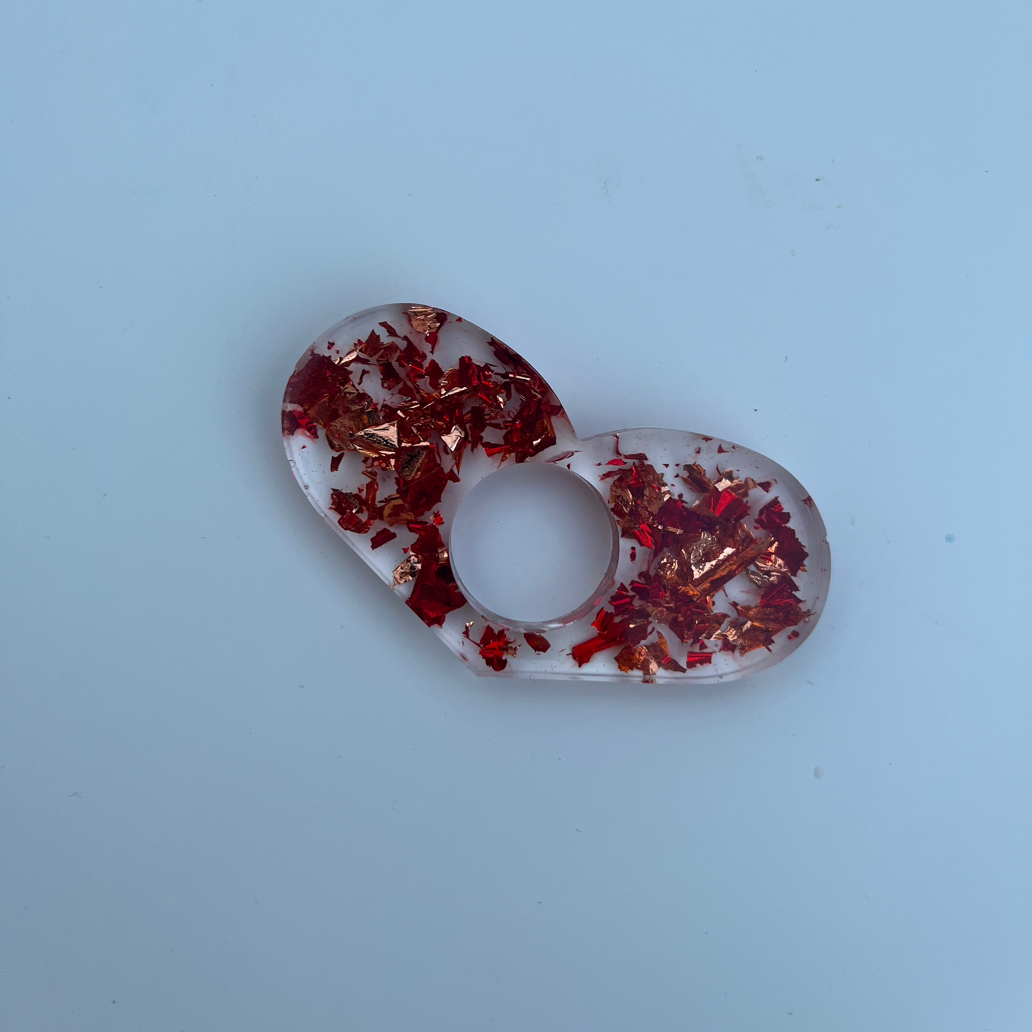 Bague de lecture rouge et champagne