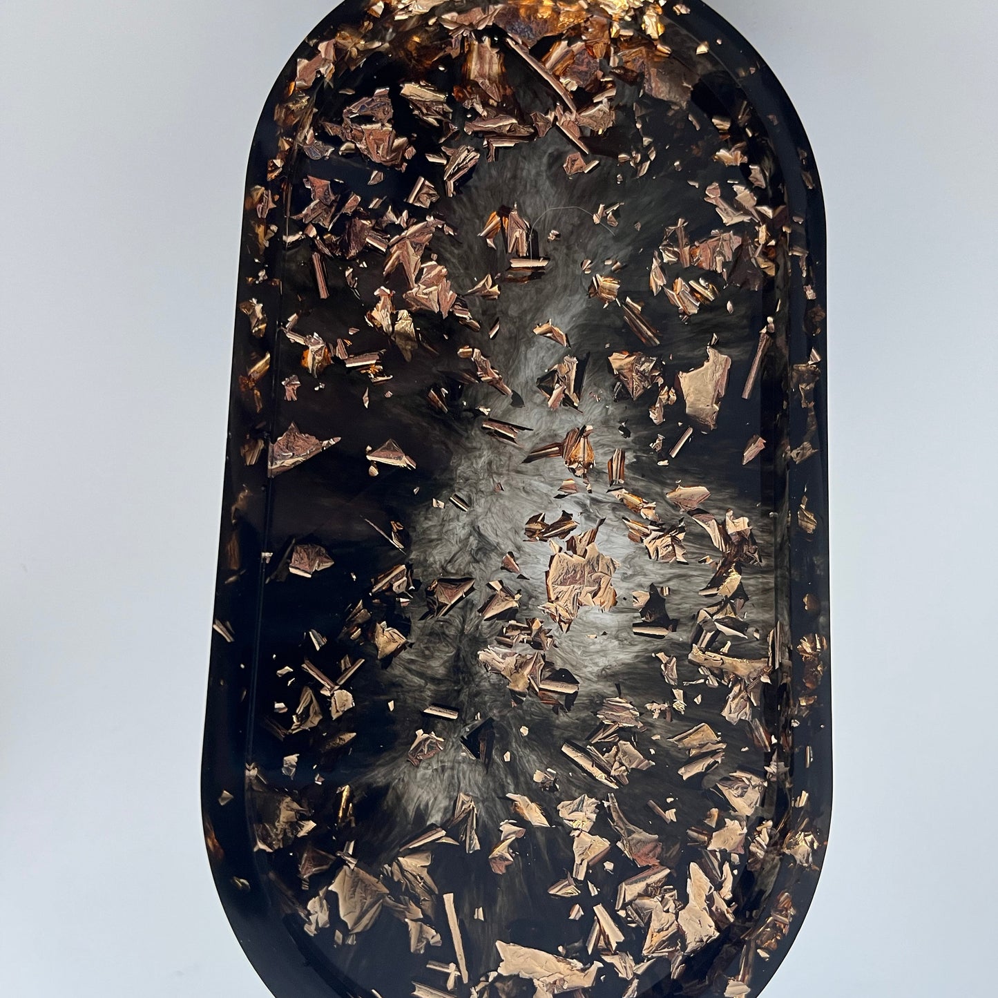 Grand plateau vide-poche Noir et Or