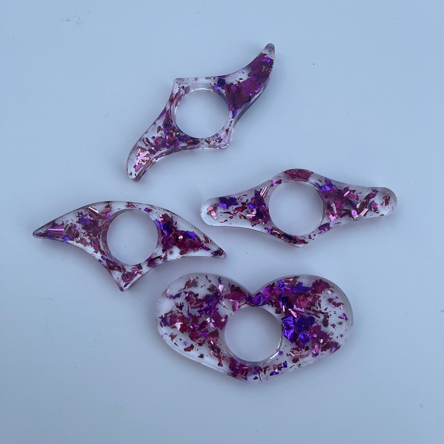 Bague de lecture violet et rose