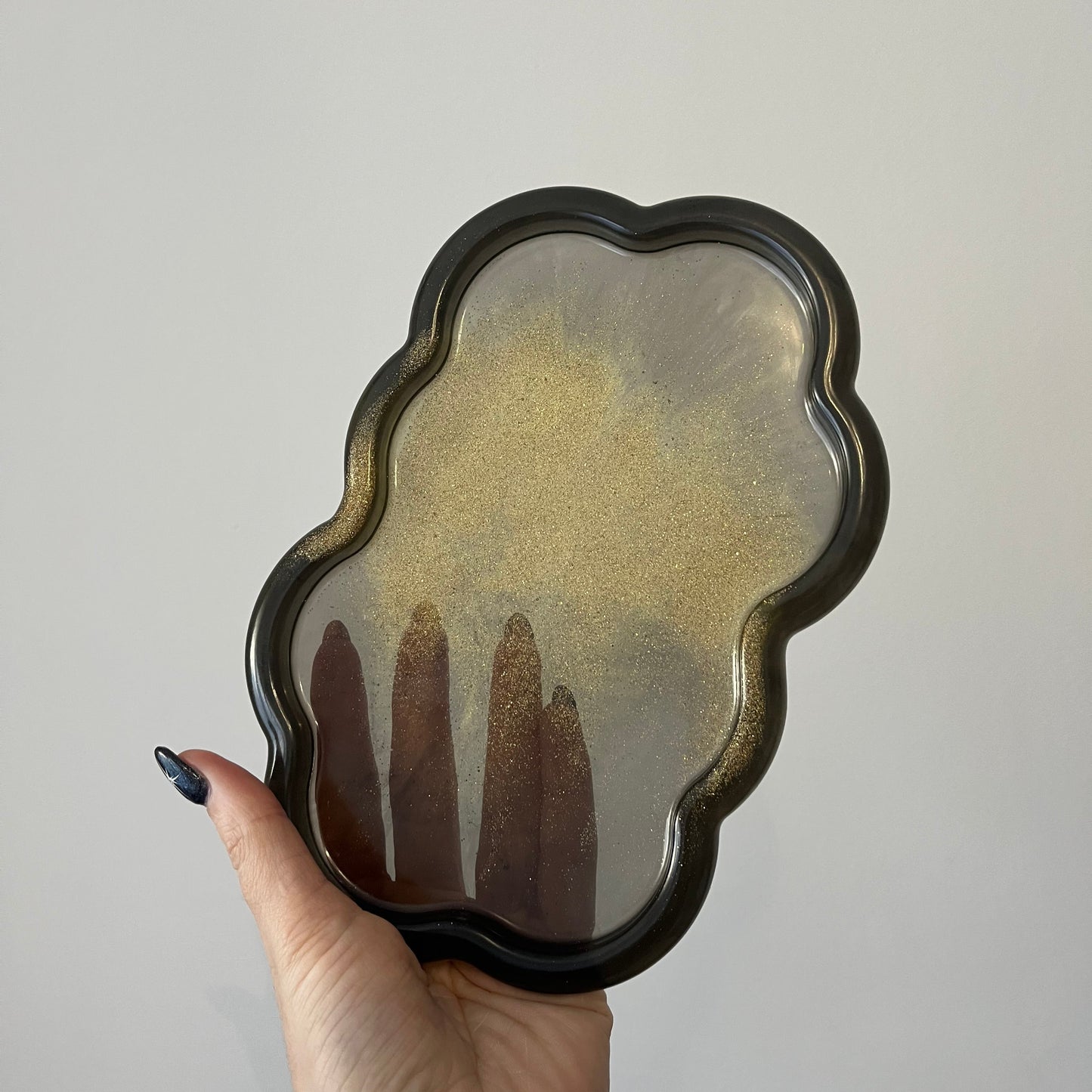 Grand plateau Noir et Or