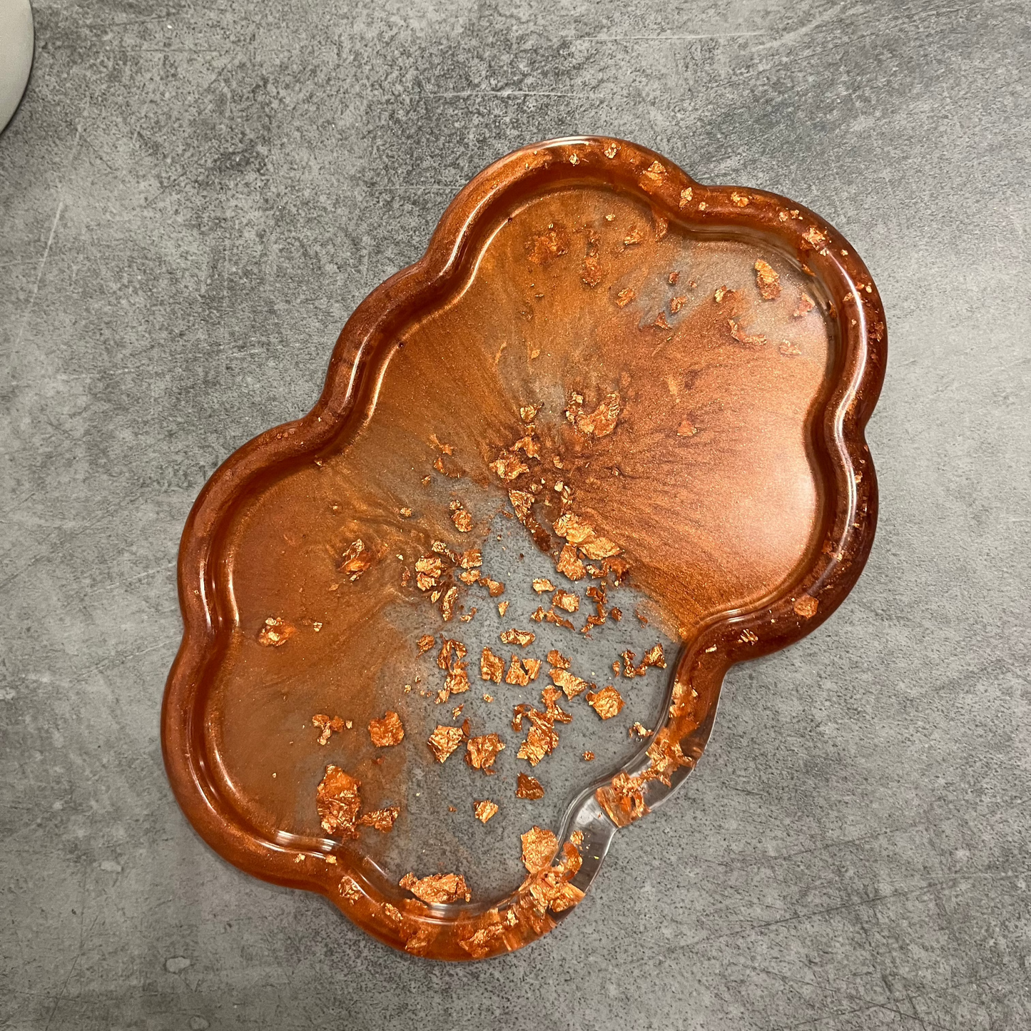 Grand plateau cuivré