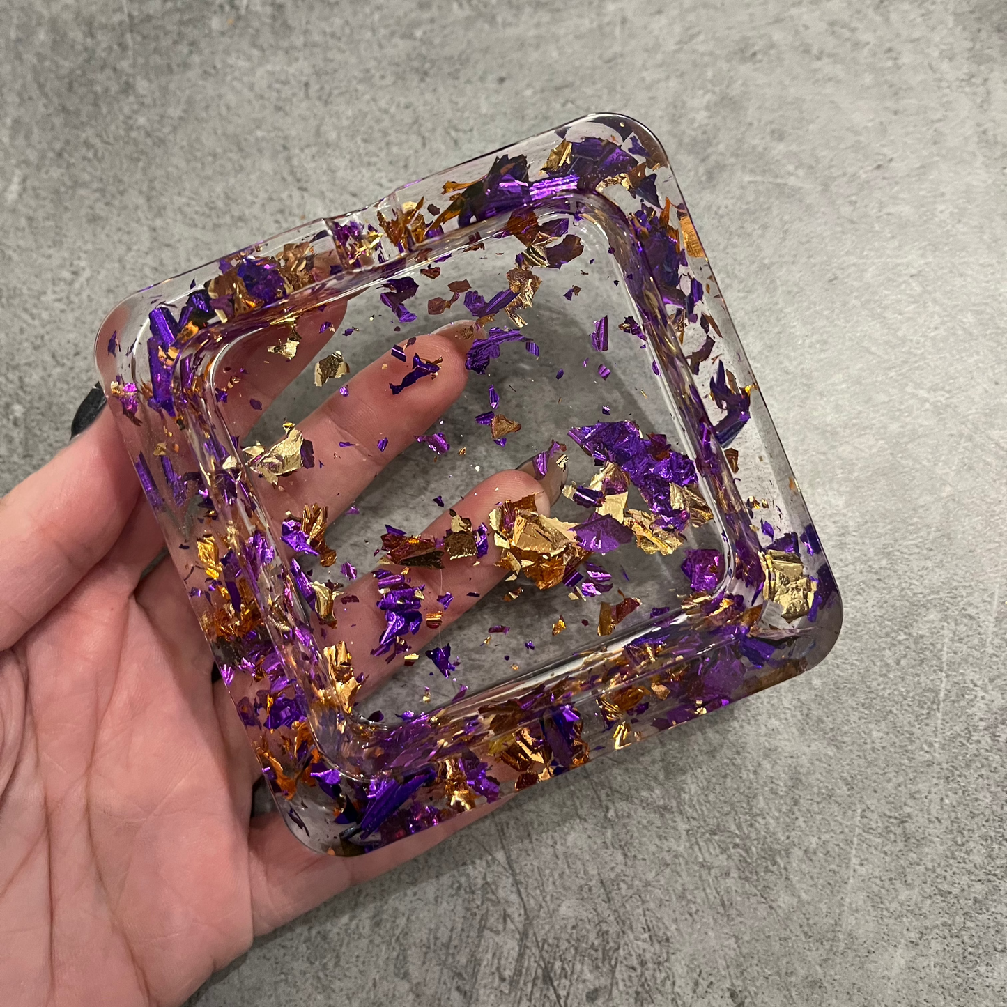 Cendrier Violet et Cuivré