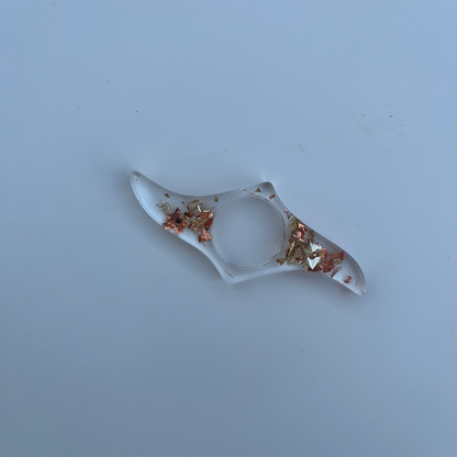 Bague de lecture champagne et or