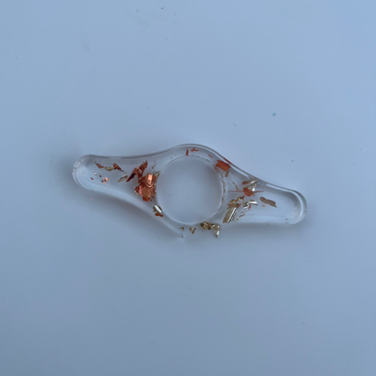 Bague de lecture champagne et or