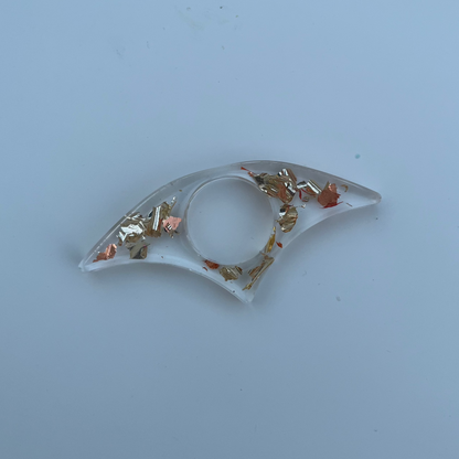 Bague de lecture champagne et or