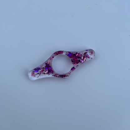 Bague de lecture violet et rose